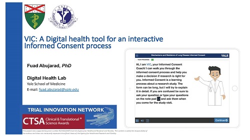 Screenshot of first slide from VIC Presentation